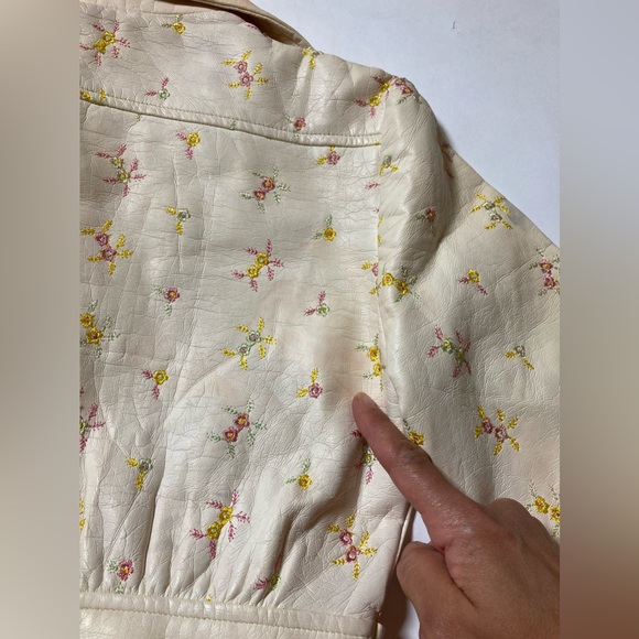 Vintage Jason David embroidered faux leather Trench Coat Size S - Picture 10 of 15